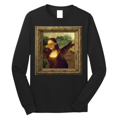 Dabbing Mona Lisa Long Sleeve Shirt