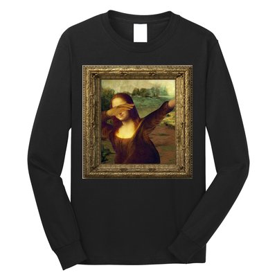 Dabbing Mona Lisa Long Sleeve Shirt