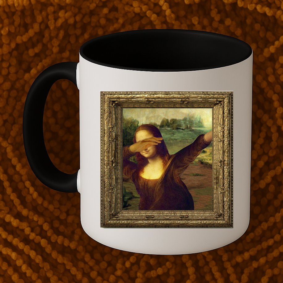 Dabbing Mona Lisa Mug