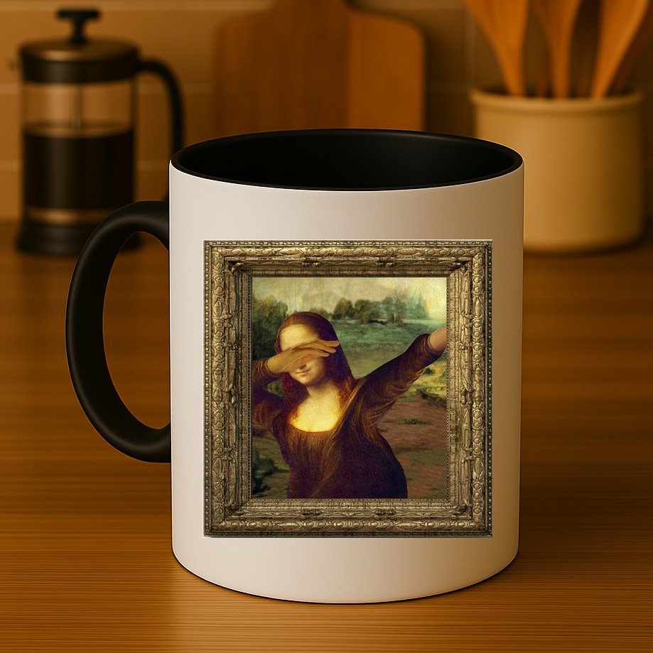 Dabbing Mona Lisa Mug
