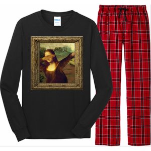 Dabbing Mona Lisa Long Sleeve Pajama Set