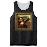 Dabbing Mona Lisa Mesh Reversible Basketball Jersey Tank