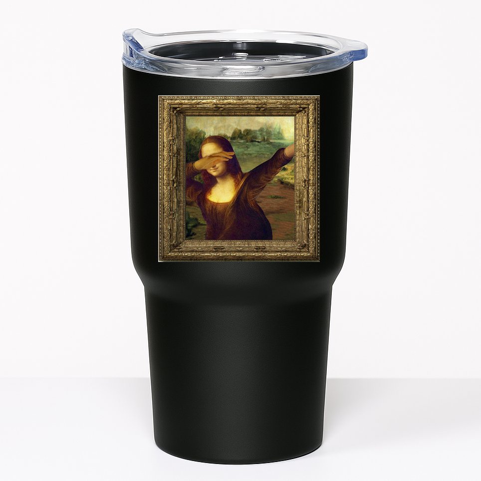 Dabbing Mona Lisa Tumbler