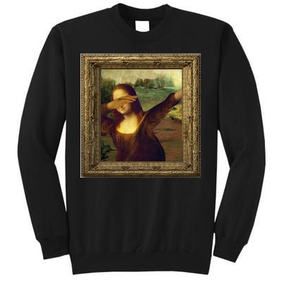 Dabbing Mona Lisa Tall Sweatshirt