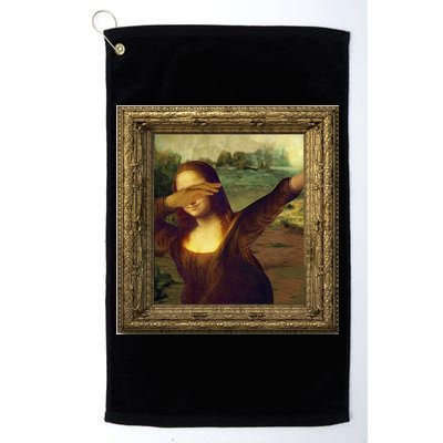 Dabbing Mona Lisa Golf Towel