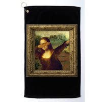 Dabbing Mona Lisa Golf Towel