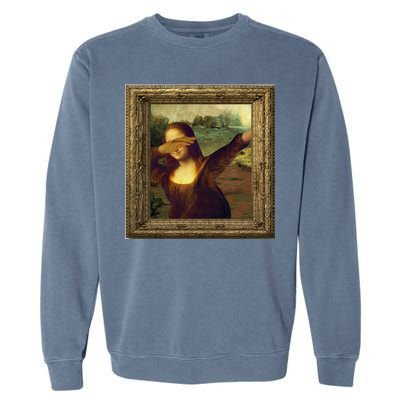 Dabbing Mona Lisa Garment-Dyed Sweatshirt