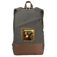 Dabbing Mona Lisa Cotton Canvas Backpack