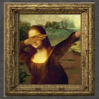 Dabbing Mona Lisa Vector Backpack