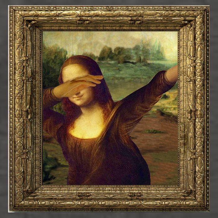 Dabbing Mona Lisa Vector Backpack