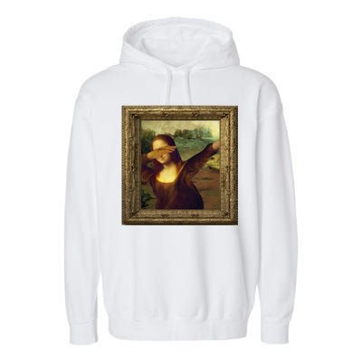 Dabbing Mona Lisa Garment-Dyed Fleece Hoodie