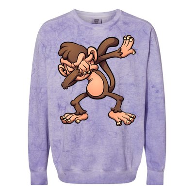 Dabbing Monkey Colorblast Crewneck Sweatshirt