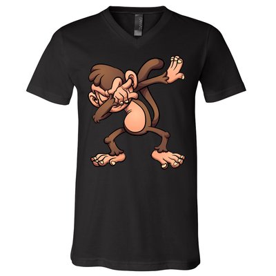 Dabbing Monkey V-Neck T-Shirt