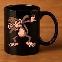 Dabbing Monkey 11oz C Handle Ceramic Mug