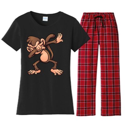 Dabbing Monkey Women's Flannel Pajama Set