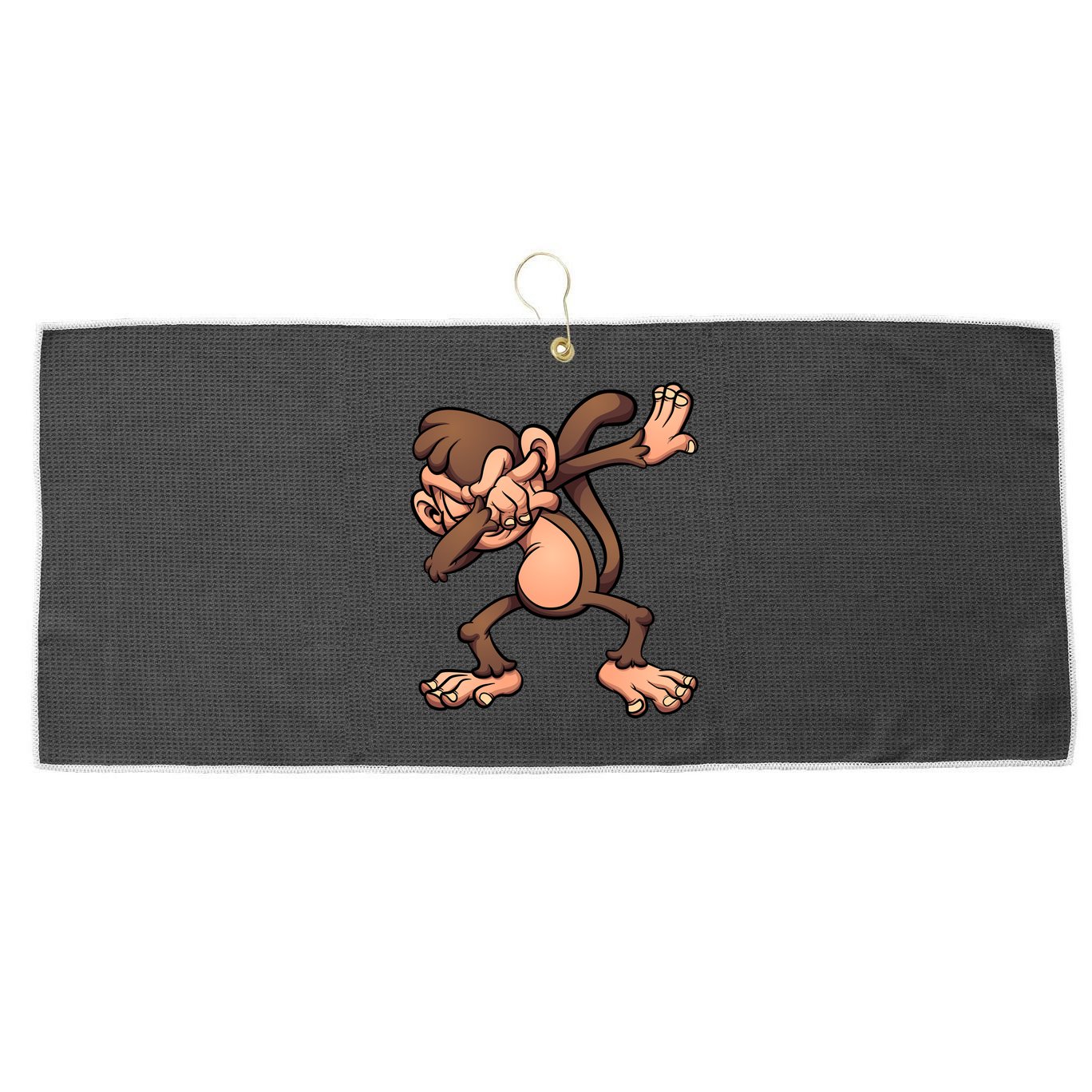 Dabbing Monkey Large Microfiber Waffle Golf Towel