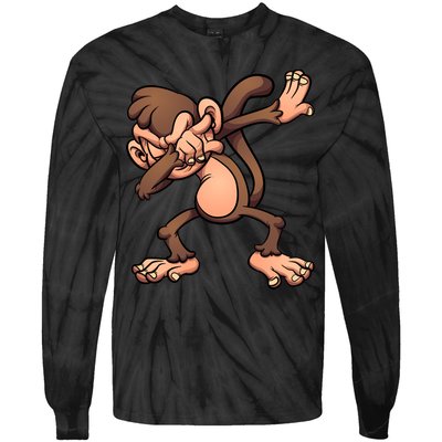 Dabbing Monkey Tie-Dye Long Sleeve Shirt