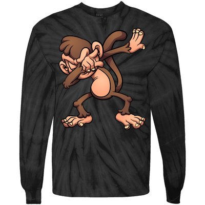 Dabbing Monkey Tie-Dye Long Sleeve Shirt