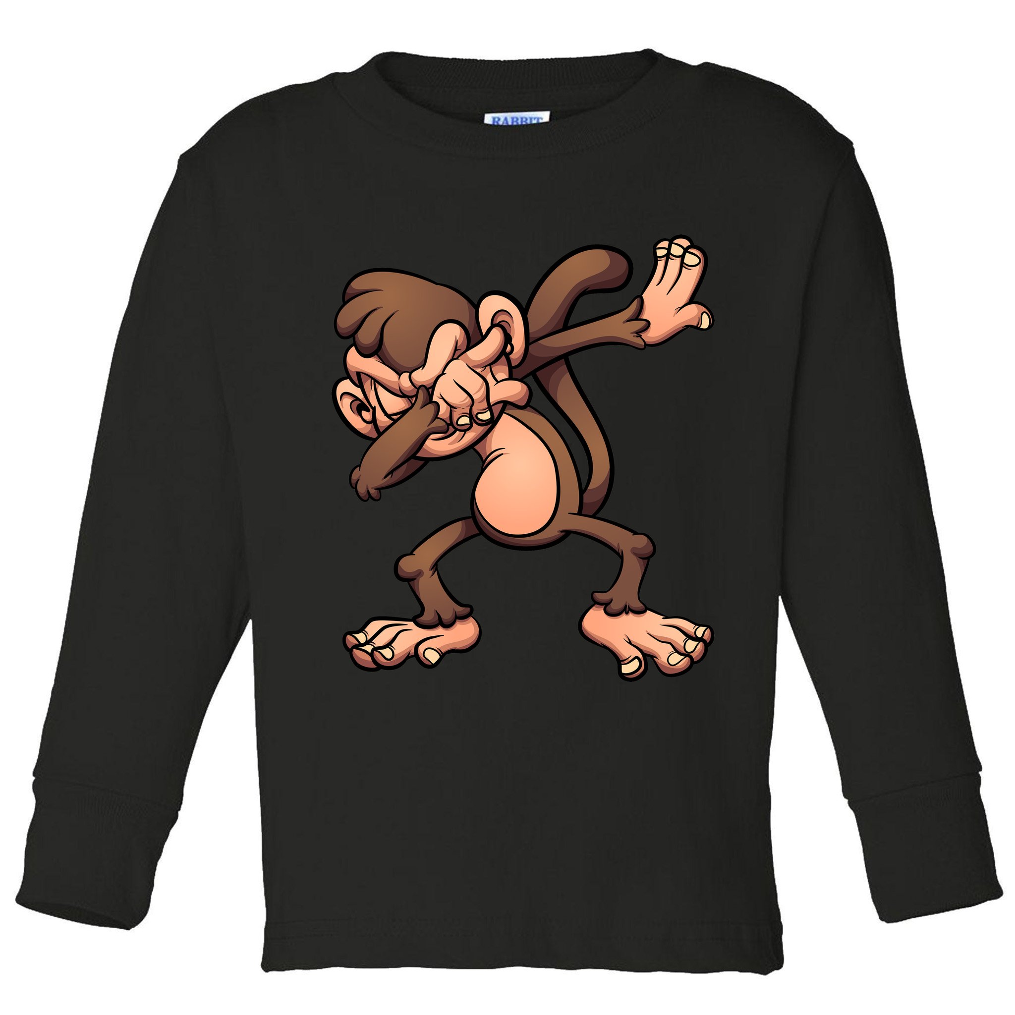 Dabbing Monkey Toddler Long Sleeve Shirt