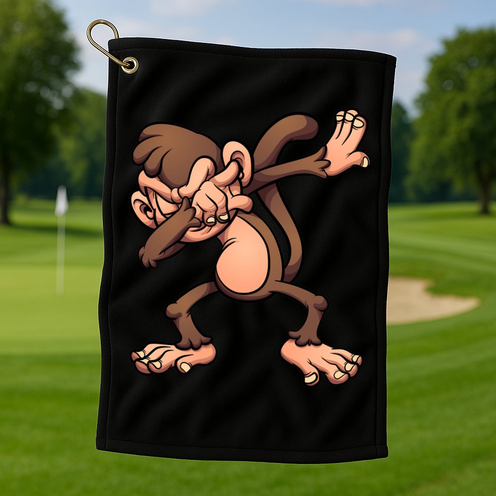 Dabbing Monkey Golf Towel