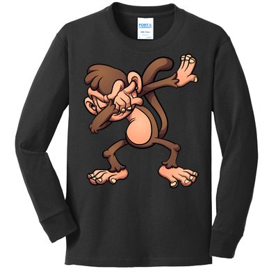 Dabbing Monkey Kids Long Sleeve Shirt