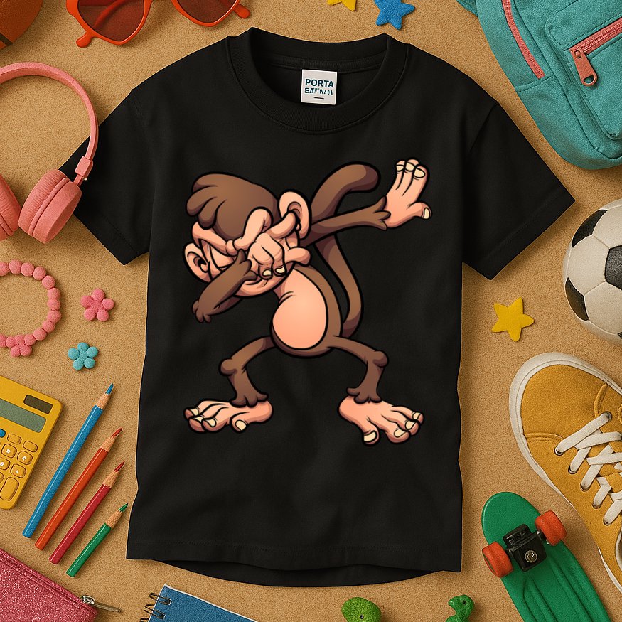 Dabbing Monkey Kids T-Shirt
