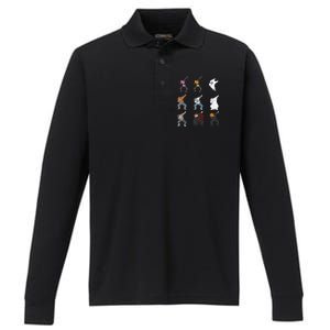 Dabbing Monsters Performance Long Sleeve Polo