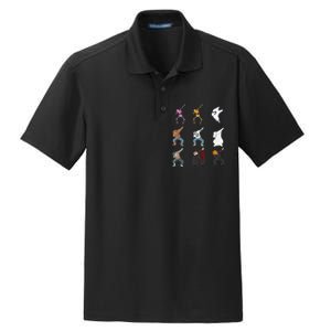 Dabbing Monsters Dry Zone Grid Polo