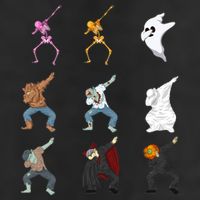 Dabbing Monsters Large Microfiber Waffle Golf Towel