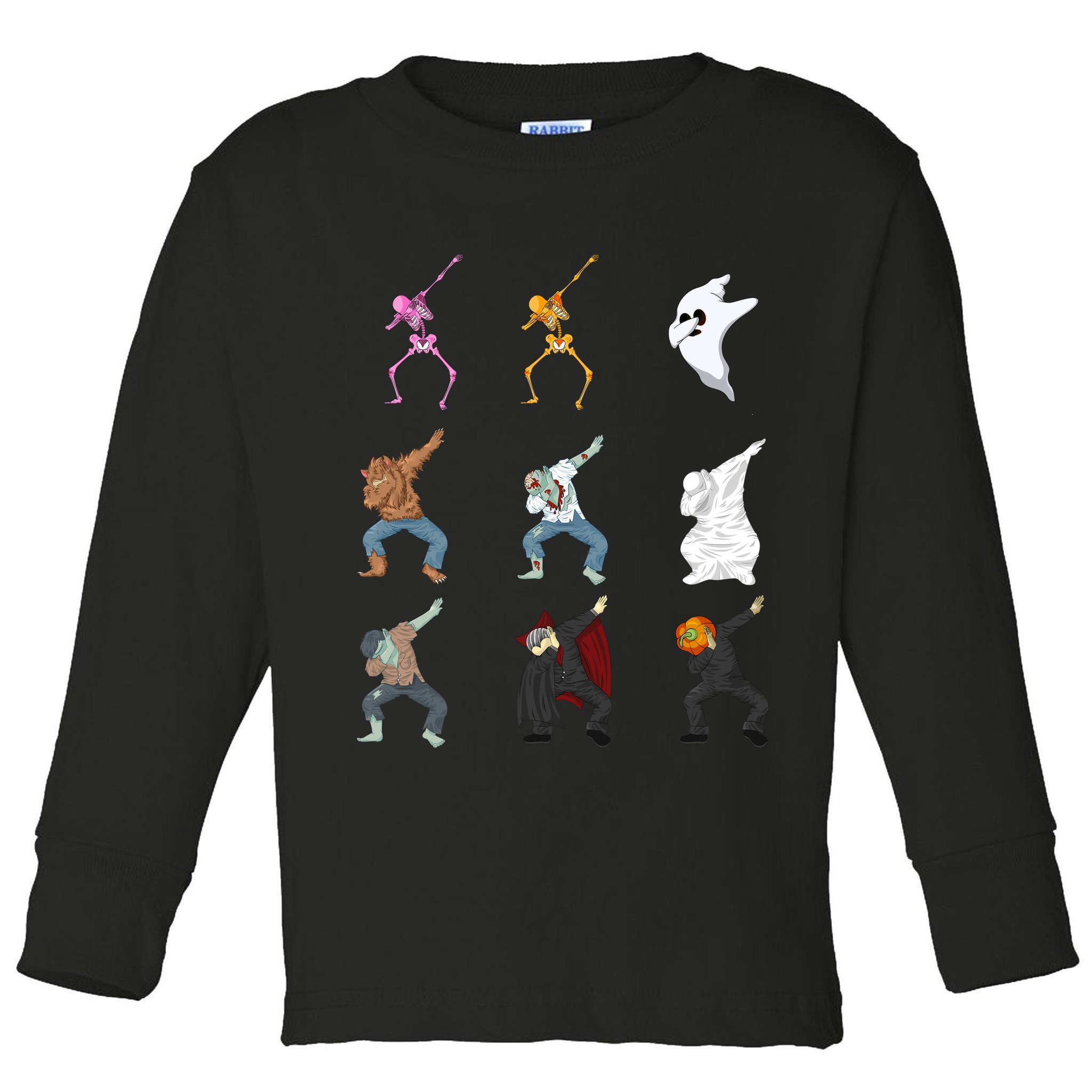 Dabbing Monsters Toddler Long Sleeve Shirt