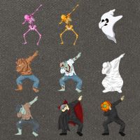 Dabbing Monsters Cotton Canvas Backpack
