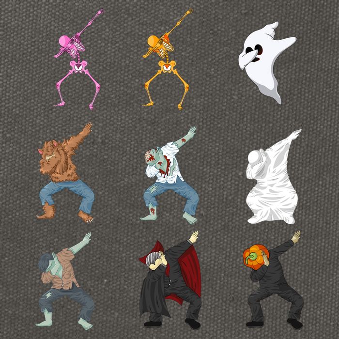 Dabbing Monsters Cotton Canvas Backpack