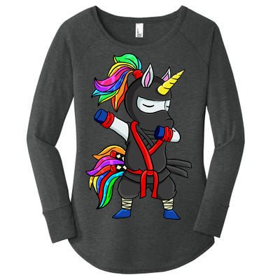 Dabbing ninja unicorn Women's Perfect Tri Tunic Long Sleeve Shirt