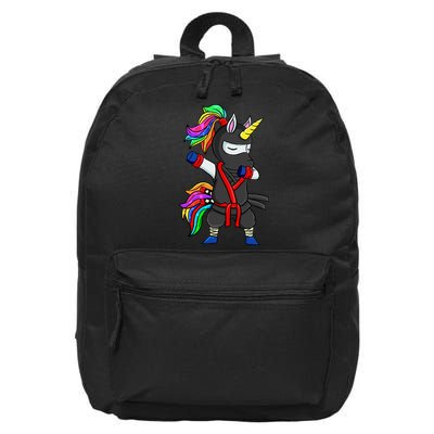 Dabbing ninja unicorn 16 in Basic Backpack