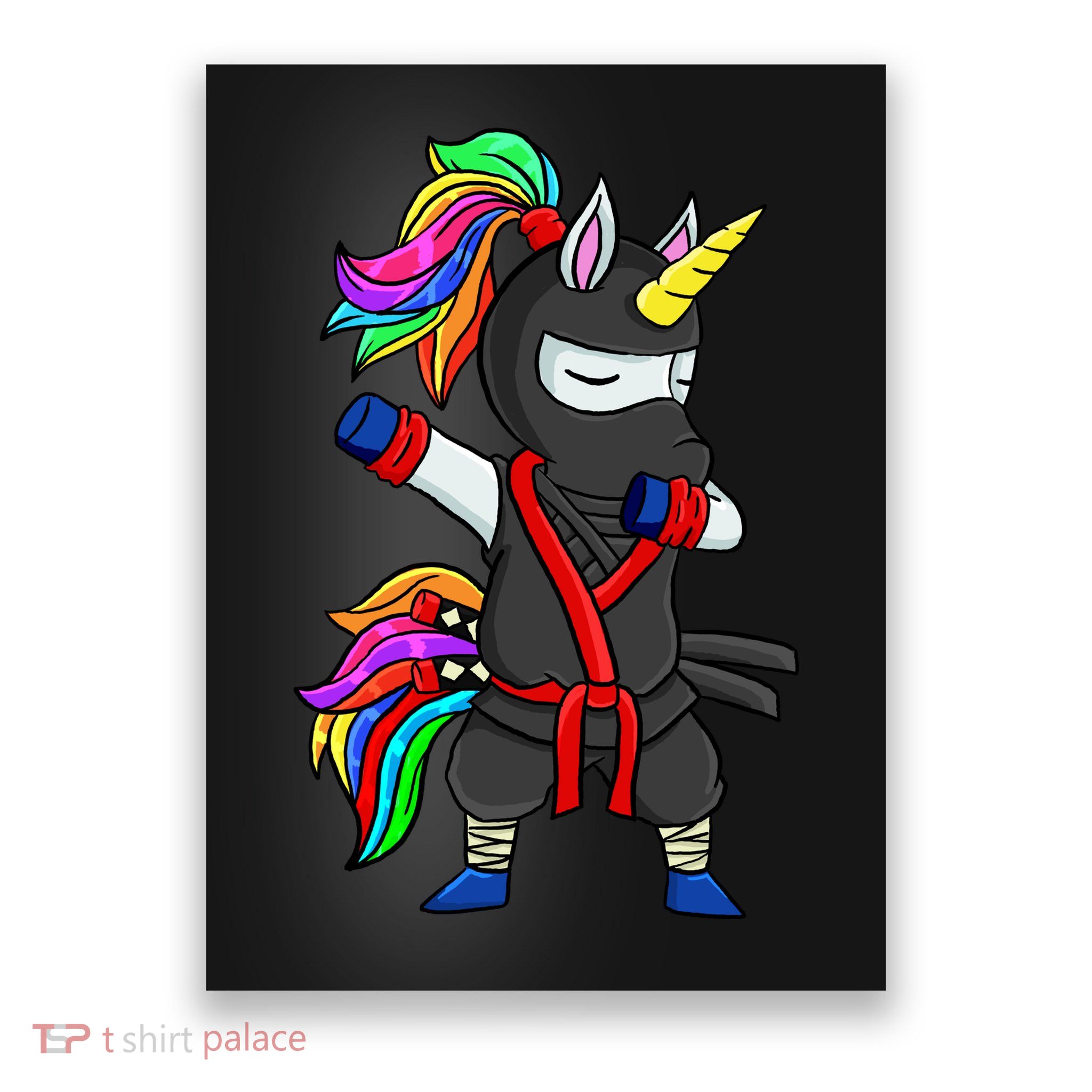 Dabbing ninja unicorn Poster