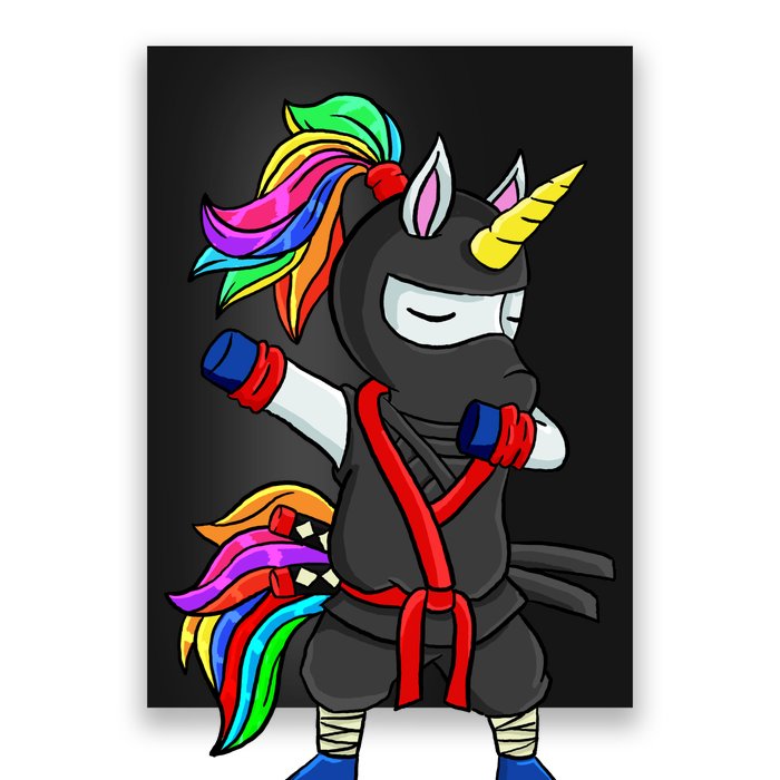 Dabbing ninja unicorn Poster