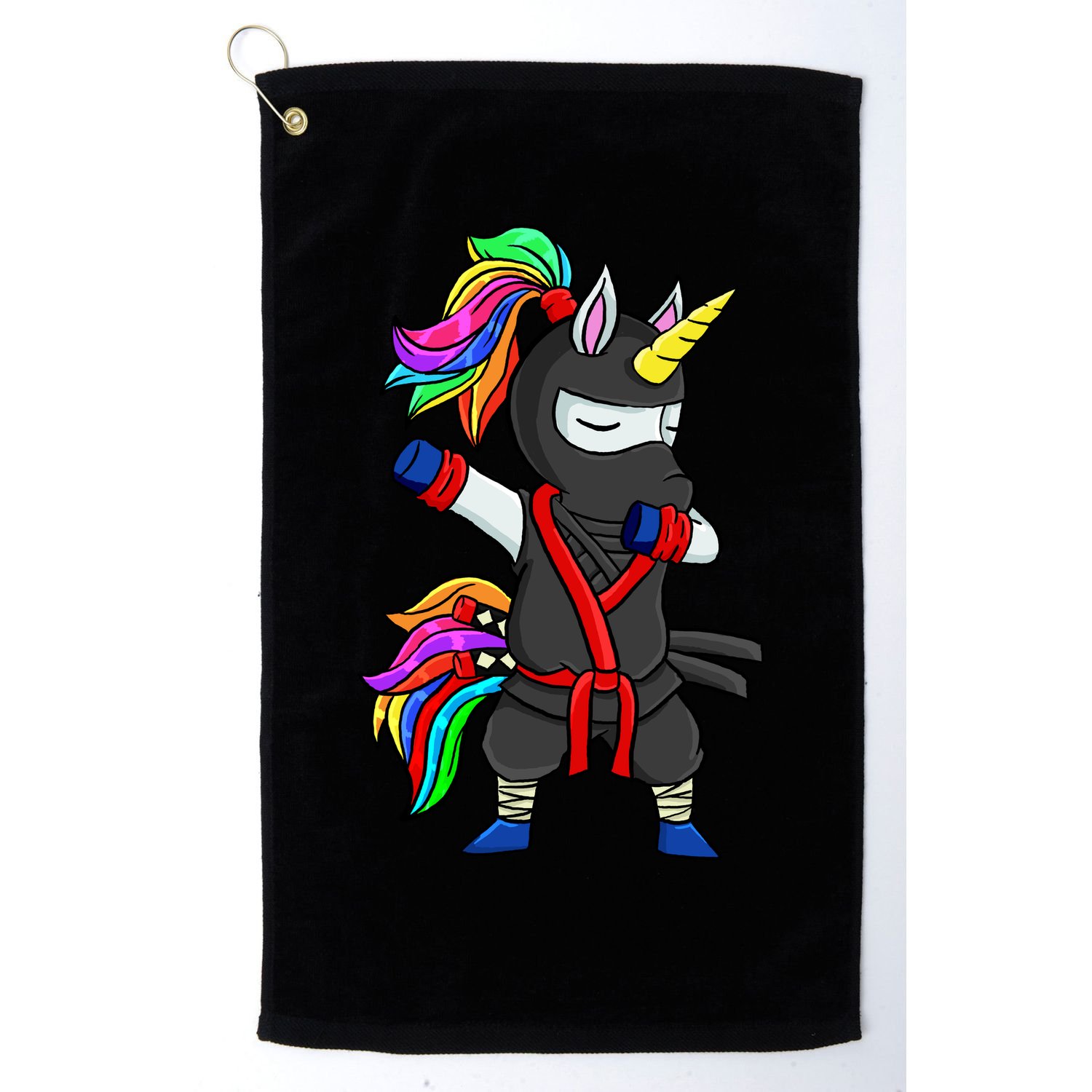 Dabbing ninja unicorn Golf Towel