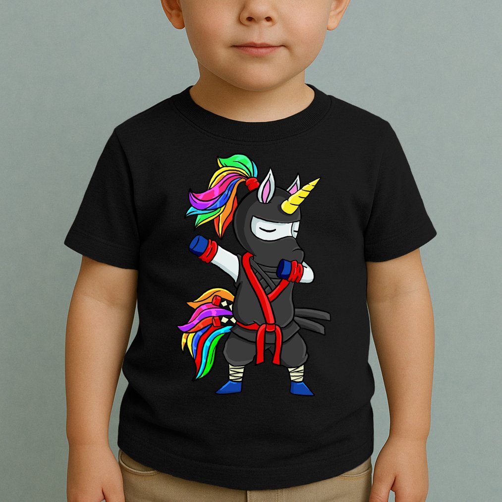 Dabbing ninja unicorn Toddler T-Shirt
