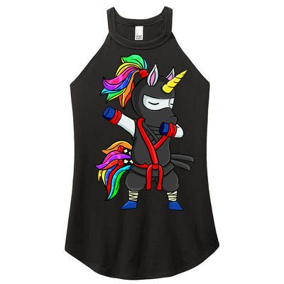 Dabbing ninja unicorn Women’s Perfect Tri Rocker Tank