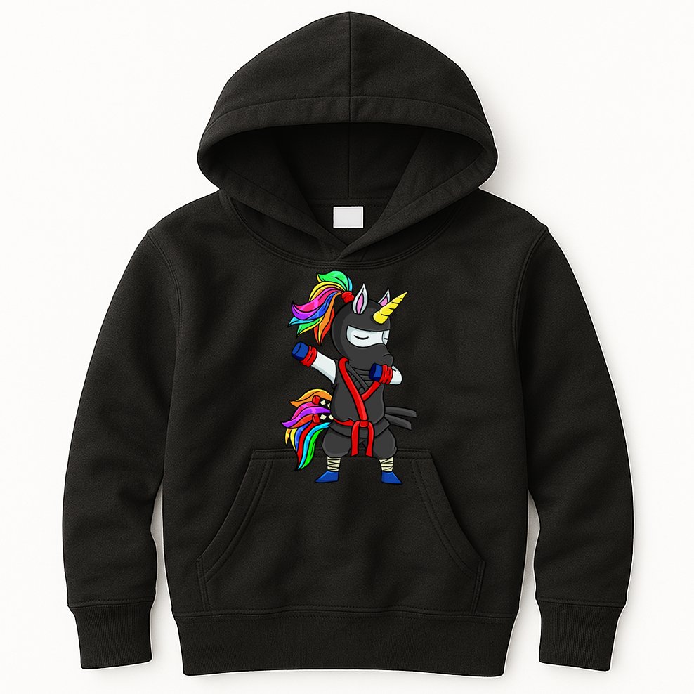 Dabbing ninja unicorn Kids Hoodie