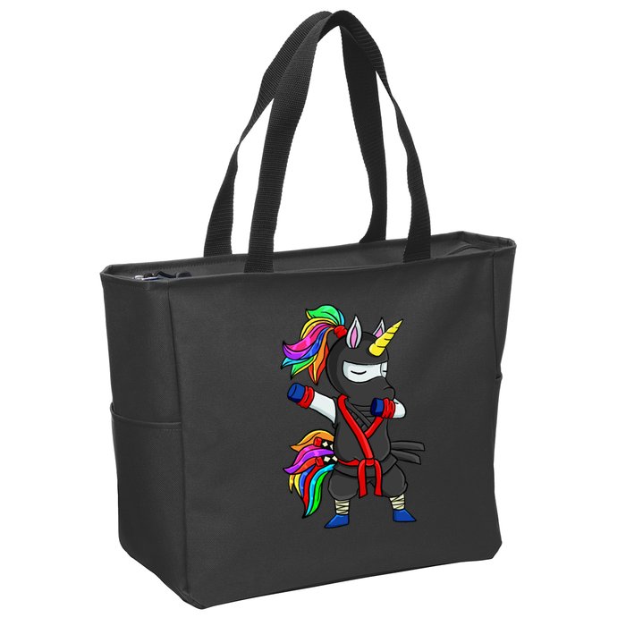 Dabbing ninja unicorn Zip Tote Bag