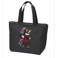 Dabbing ninja unicorn Zip Tote Bag