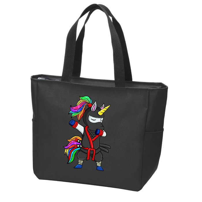 Dabbing ninja unicorn Zip Tote Bag