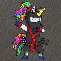 Dabbing ninja unicorn Cotton Canvas Backpack