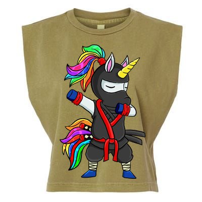 Dabbing ninja unicorn Garment-Dyed Women's Muscle Tee