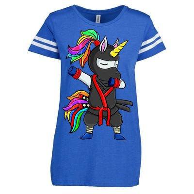 Dabbing ninja unicorn Enza Ladies Jersey Football T-Shirt