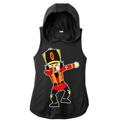 Dabbing Nutcracker Ladies PosiCharge Tri-Blend Wicking Draft Hoodie Tank