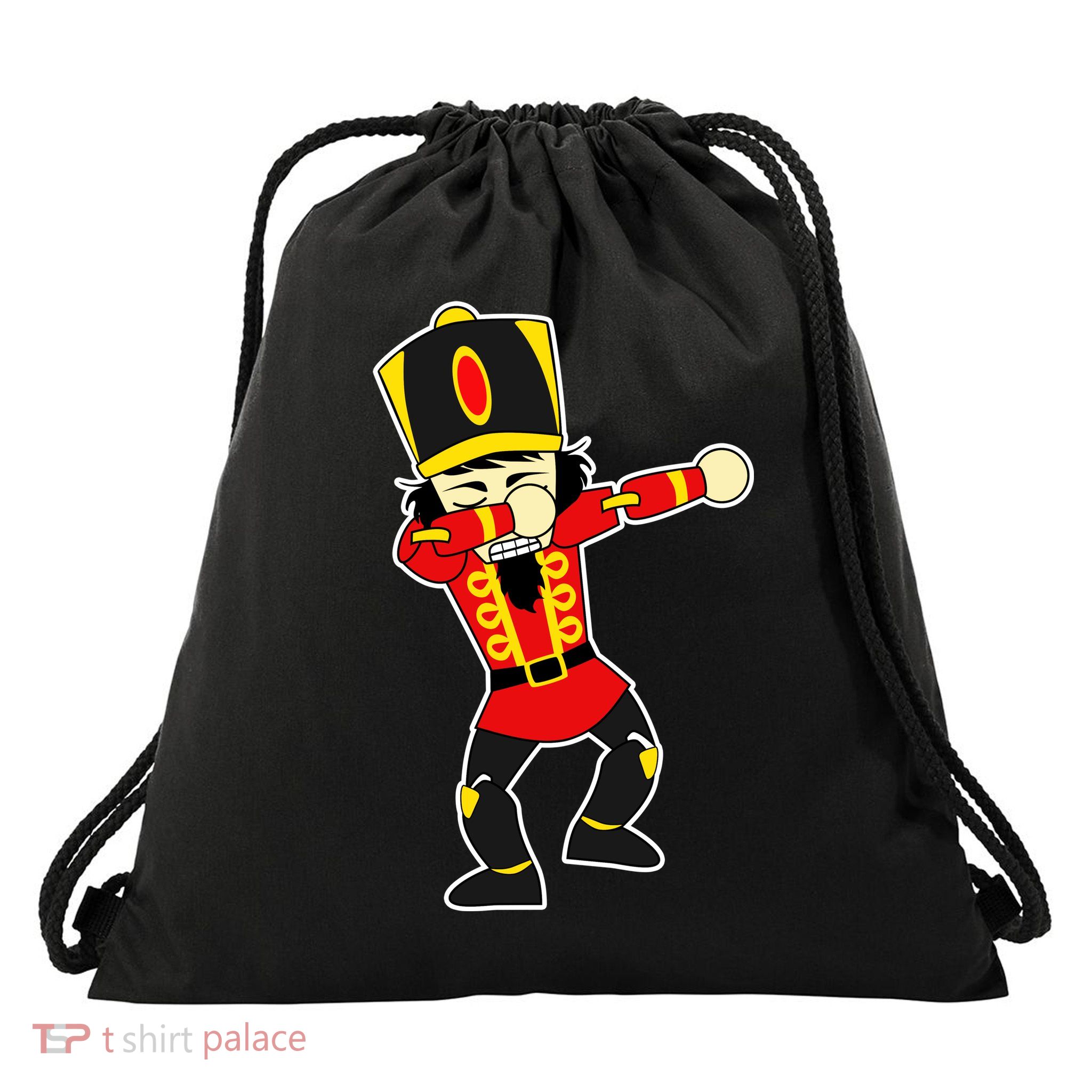 Dabbing Nutcracker Drawstring Bag