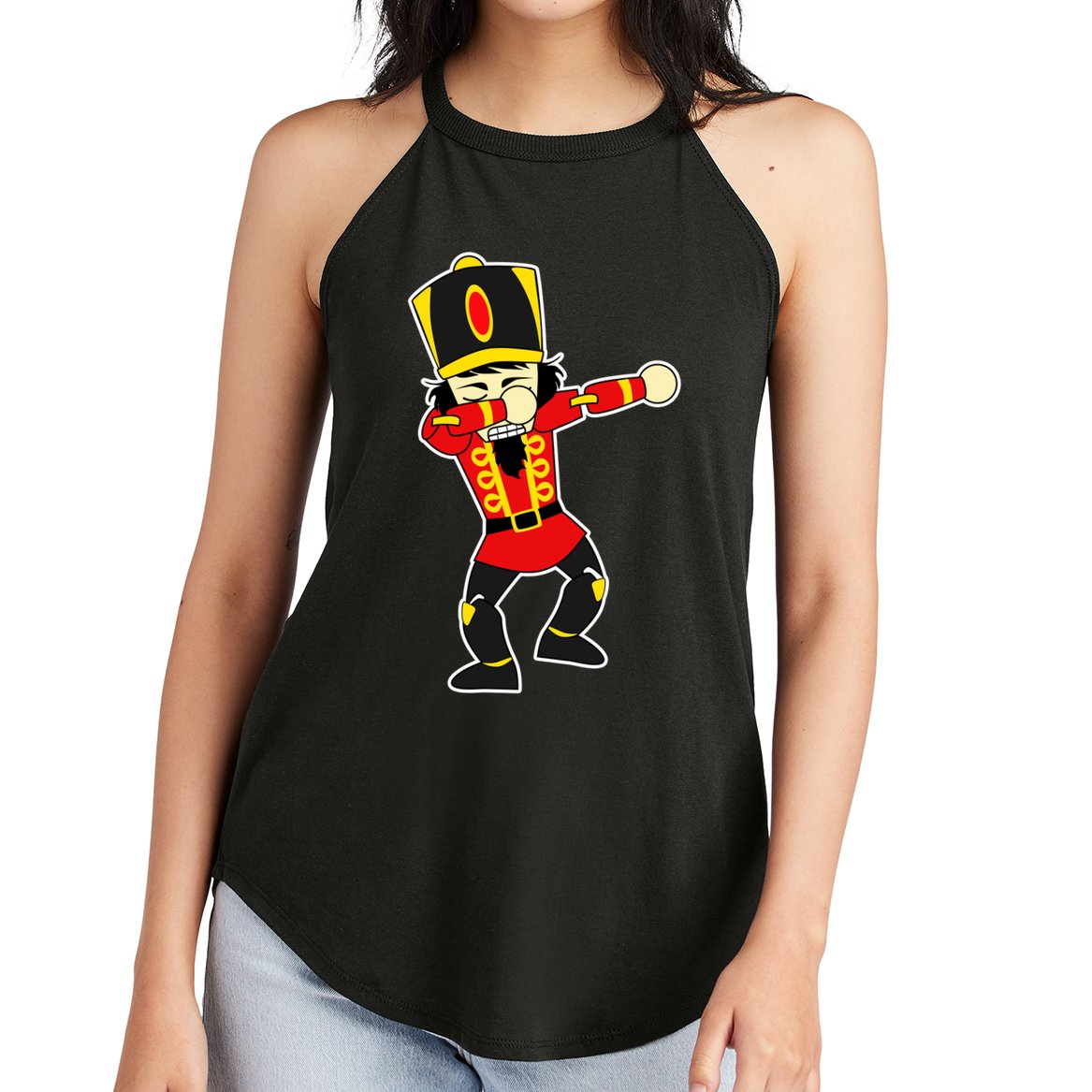 Dabbing Nutcracker Women's Perfect Tri Rocker Tank