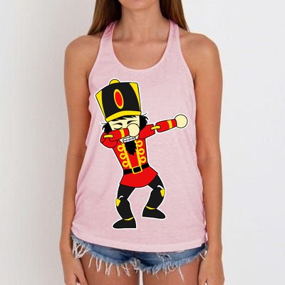 Dabbing Nutcracker Women's Knotted Racerback Tank